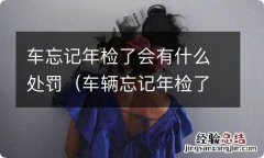 车辆忘记年检了会有什么处罚 车忘记年检了会有什么处罚