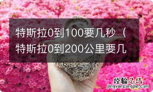 特斯拉0到200公里要几秒 特斯拉0到100要几秒