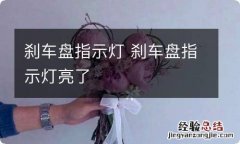 刹车盘指示灯 刹车盘指示灯亮了