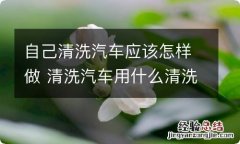 自己清洗汽车应该怎样做 清洗汽车用什么清洗