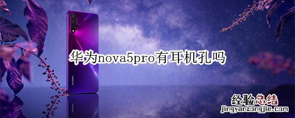 华为nova5pro有没有耳机孔