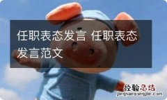 任职表态发言 任职表态发言范文