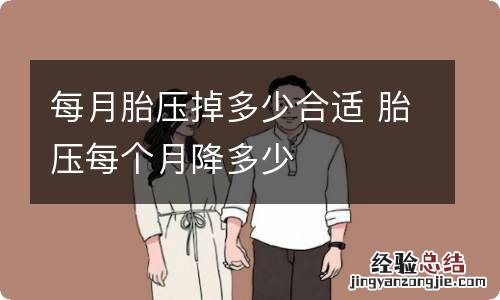 每月胎压掉多少合适 胎压每个月降多少