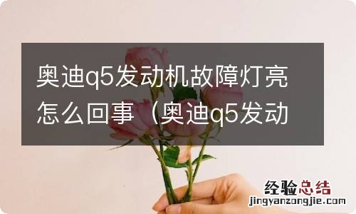 奥迪q5发动机故障灯亮怎么回事,气缸1 奥迪q5发动机故障灯亮怎么回事