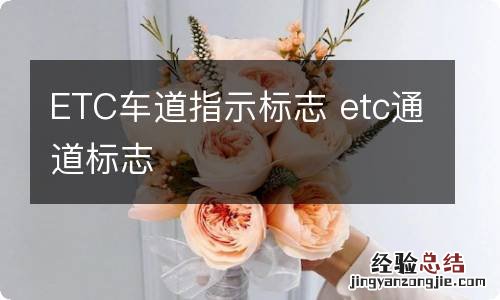 ETC车道指示标志 etc通道标志