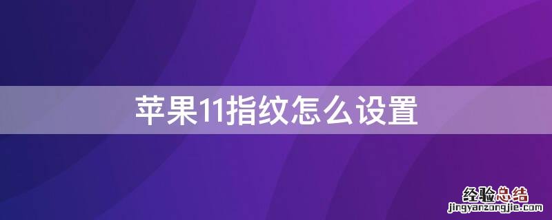 iPhone11指纹怎么设置 iphone12手机指纹怎么设置