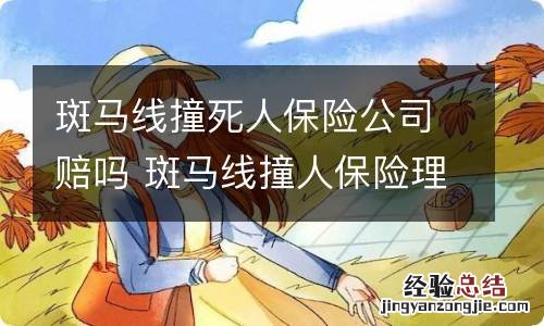 斑马线撞死人保险公司赔吗 斑马线撞人保险理赔吗