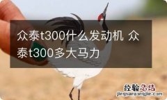 众泰t300什么发动机 众泰t300多大马力