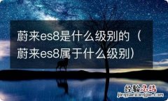 蔚来es8属于什么级别 蔚来es8是什么级别的