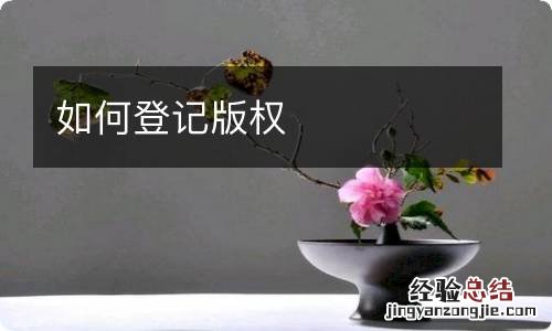 如何登记版权