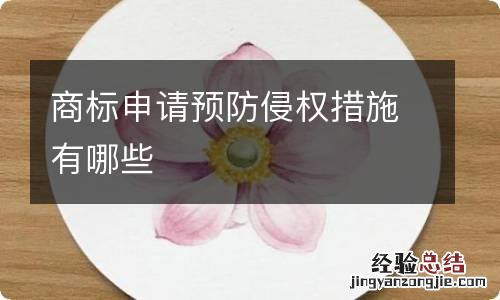 商标申请预防侵权措施有哪些