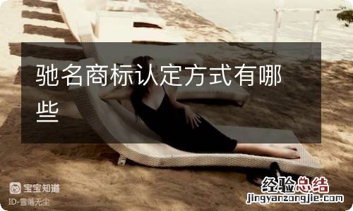驰名商标认定方式有哪些