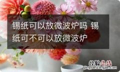 锡纸可以放微波炉吗 锡纸可不可以放微波炉