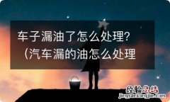 汽车漏的油怎么处理 车子漏油了怎么处理？