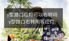 y型路口红灯可以右转吗 y型路口右转用等红灯吗