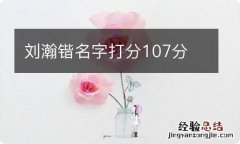 刘瀚锴名字打分107分