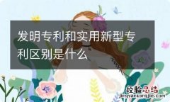 发明专利和实用新型专利区别是什么