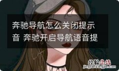 奔驰导航怎么关闭提示音 奔驰开启导航语音提示音