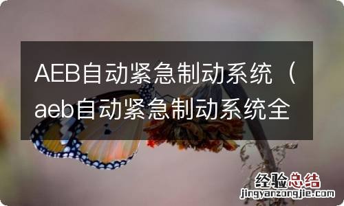 aeb自动紧急制动系统全称 AEB自动紧急制动系统