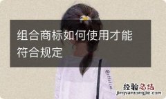 组合商标如何使用才能符合规定