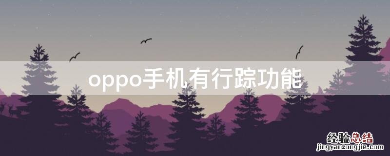 oppo手机有行踪功能 oppo手机定位记录行迹