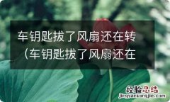 车钥匙拔了风扇还在转不停 车钥匙拔了风扇还在转