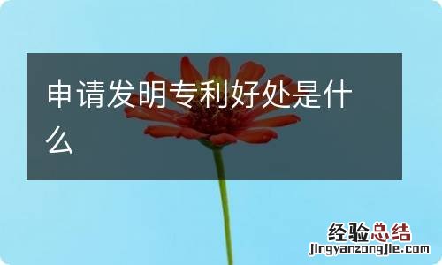 申请发明专利好处是什么