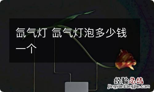 氙气灯 氙气灯泡多少钱一个