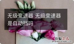 无级变速器 无级变速器是自动挡吗