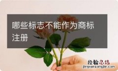 哪些标志不能作为商标注册