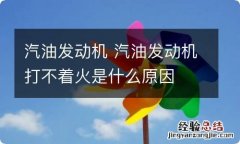 汽油发动机 汽油发动机打不着火是什么原因