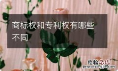 商标权和专利权有哪些不同