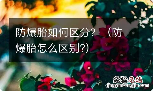 防爆胎怎么区别? 防爆胎如何区分？