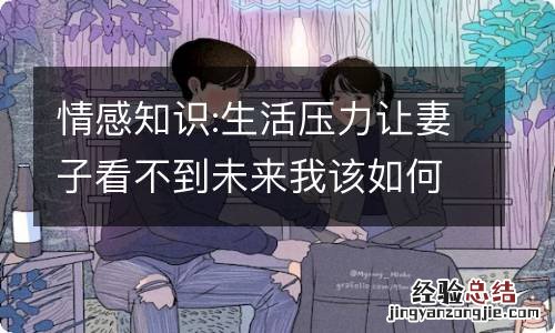 情感知识:生活压力让妻子看不到未来我该如何挽回老婆的心