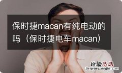 保时捷电车macan 保时捷macan有纯电动的吗