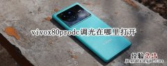 vivo x70 pro+ dc调光 vivox80prodc调光在哪里打开