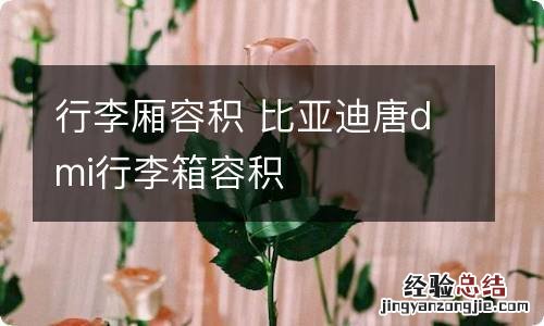 行李厢容积 比亚迪唐dmi行李箱容积