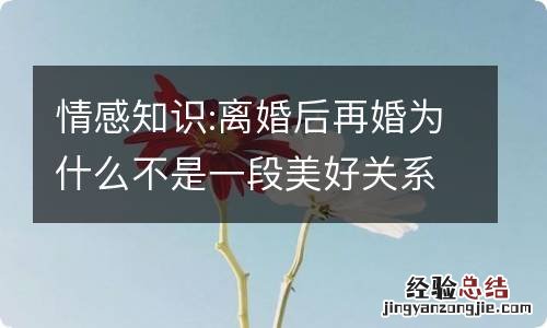 情感知识:离婚后再婚为什么不是一段美好关系开始