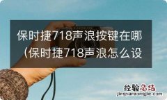 保时捷718声浪怎么设置 保时捷718声浪按键在哪