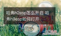 哈弗h2esp怎么开启 哈弗h9esp如何打开