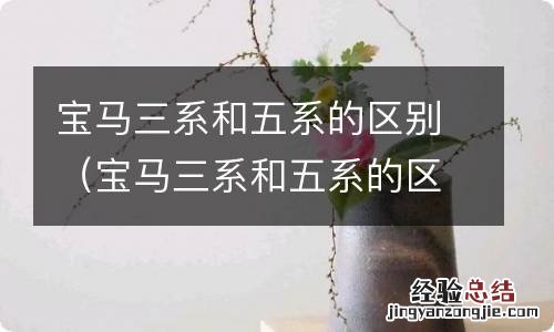 宝马三系和五系的区别图片 宝马三系和五系的区别