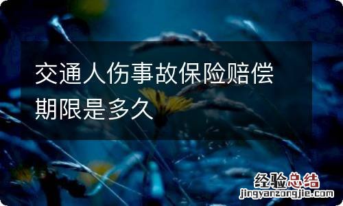 交通人伤事故保险赔偿期限是多久