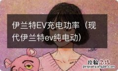 现代伊兰特ev纯电动 伊兰特EV充电功率