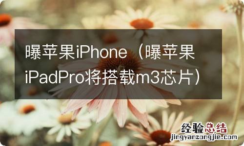 曝苹果iPadPro将搭载m3芯片 曝苹果iPhone