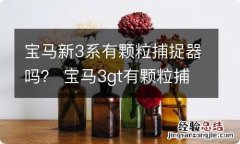 宝马新3系有颗粒捕捉器吗？ 宝马3gt有颗粒捕捉器吗