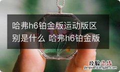 哈弗h6铂金版运动版区别是什么 哈弗h6铂金版运动版区别是什么呢