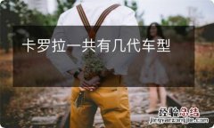 卡罗拉一共有几代车型