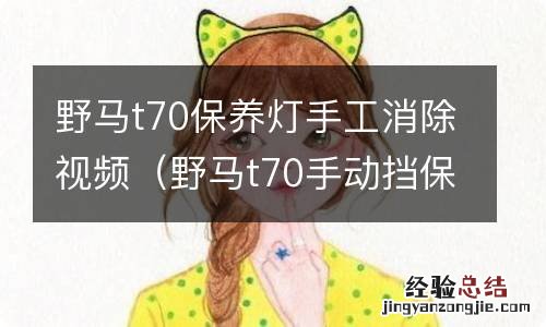 野马t70手动挡保养灯小扳手怎么消除 野马t70保养灯手工消除视频