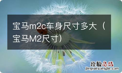 宝马M2尺寸 宝马m2c车身尺寸多大