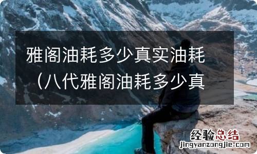 八代雅阁油耗多少真实油耗 雅阁油耗多少真实油耗
